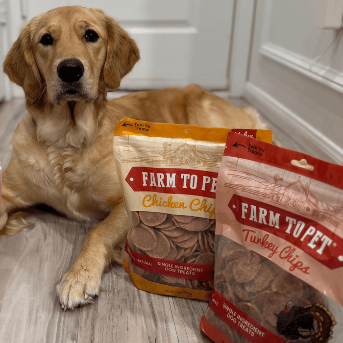 Farm to Pet Turkey & Chicken Chip Single-Ingredient Dog Treat Duo