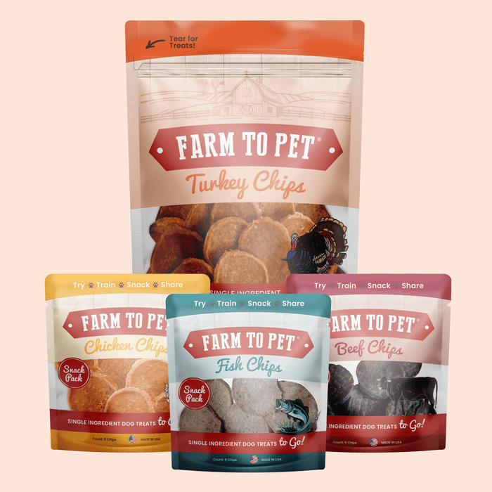 Farm to Pet Puppy Packs 'n Snacks  Single-Ingredient Dog Training Treat Starter Pack