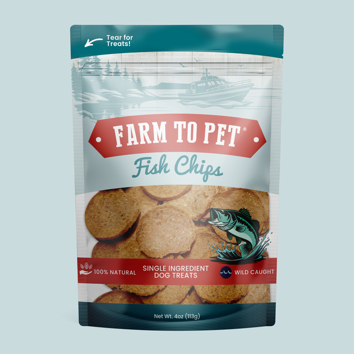 Farm to Pet Fish Chips for Dogs Wild-Caught Dog Treats