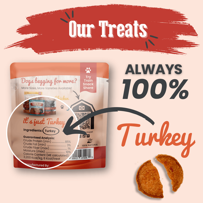 Farm to Pet Turkey Chips Snack Pack Low Allergen Dog and Cat Treats Bundles