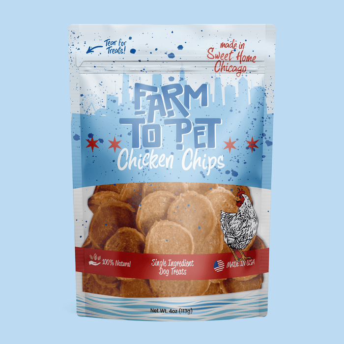 Farm to Pet Chicago Chicken Chips Dog Treats 4 oz