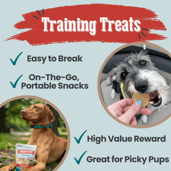 Farm to Pet Fish Chips for Dogs Wild-Caught Dog Treats