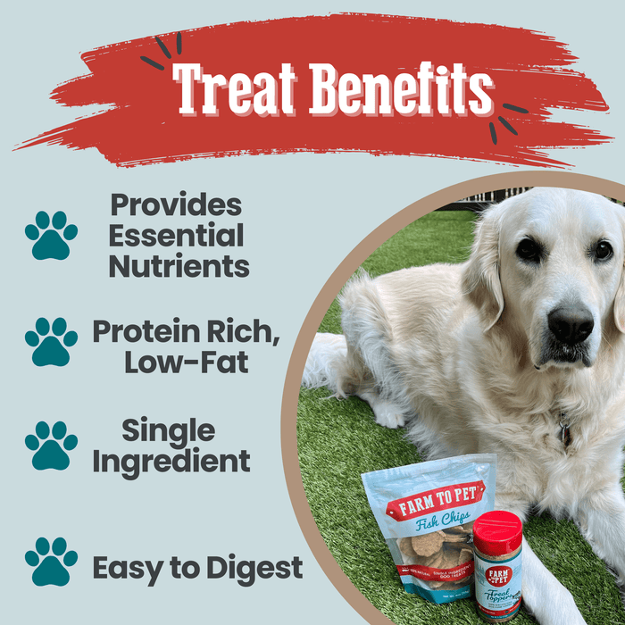Farm to Pet Fish Chips for Dogs Wild-Caught Dog Treats