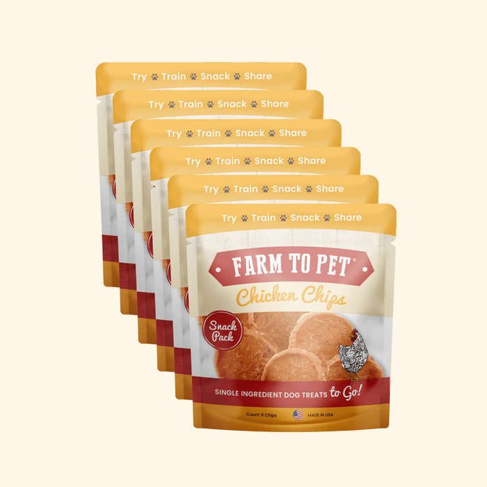Farm to Pet Chicken Chips Snack Pack Training Dog Treats Bundles