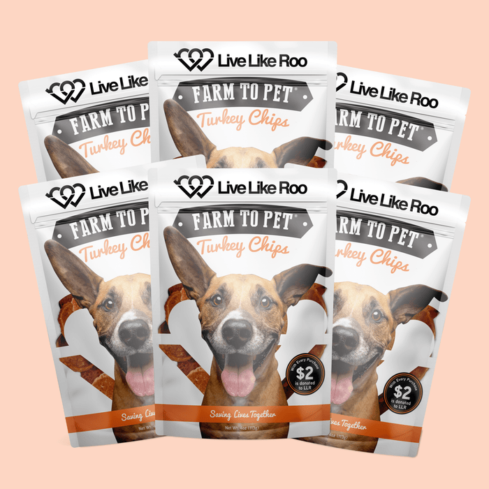 Farm to Pet Live Like Roo Turkey Chips Dog Treats