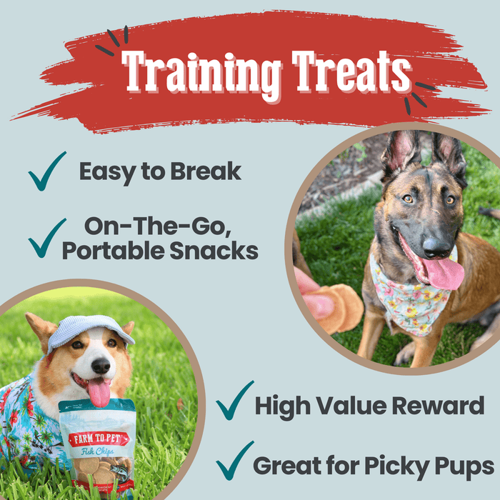 Farm to Pet Fish Chips for Dogs Wild-Caught Dog Treats
