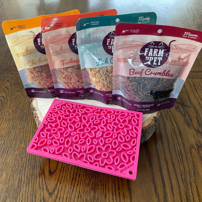 Farm to Pet Chicken Crumbles Single-Ingredient Cat Treats 3 oz