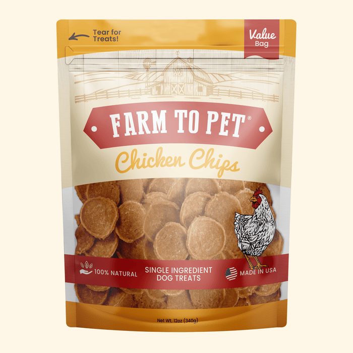 Farm to Pet Chicken Chips All-Natural Single-Ingredient Dog Treats