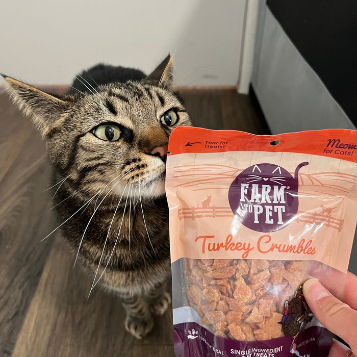 Farm to Pet Turkey Crumbles Grain-Free Cat Treats 3 oz