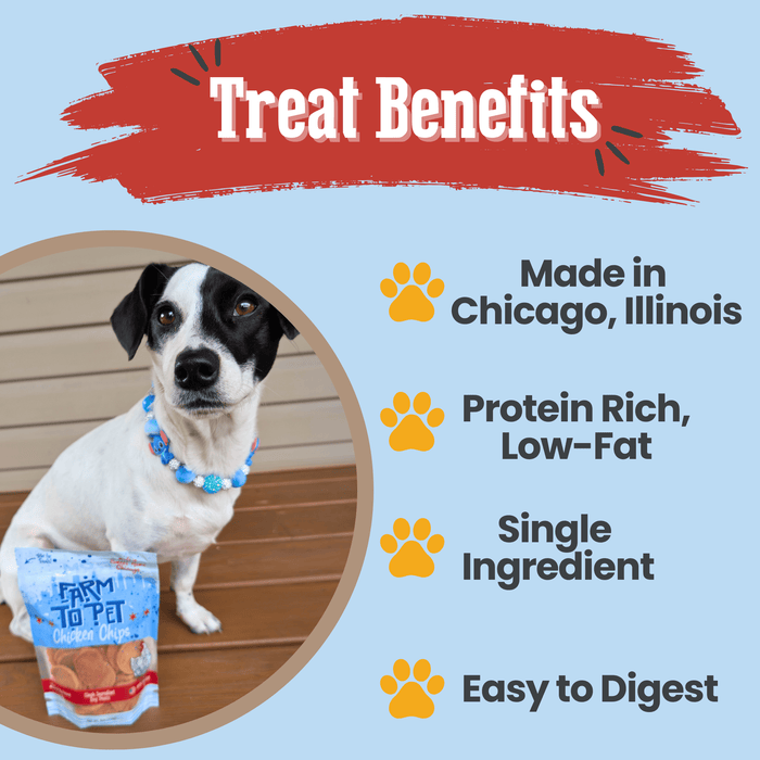 Farm to Pet Chicago Chicken Chips Dog Treats 4 oz
