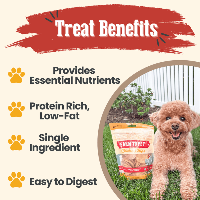 Farm to Pet Chicken Chips All-Natural Single-Ingredient Dog Treats