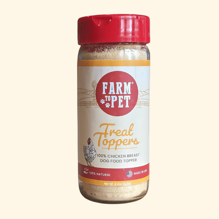 Farm to Pet Treat Topper Chicken Dog and Cat Food Topper 4.2 oz