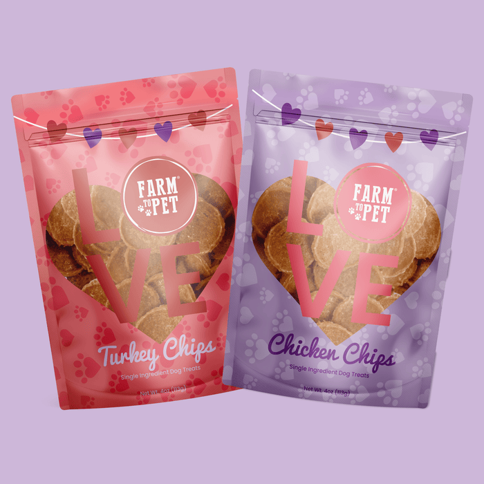 Farm to Pet Poultry Chip Puppy Love Dog Treat Duo