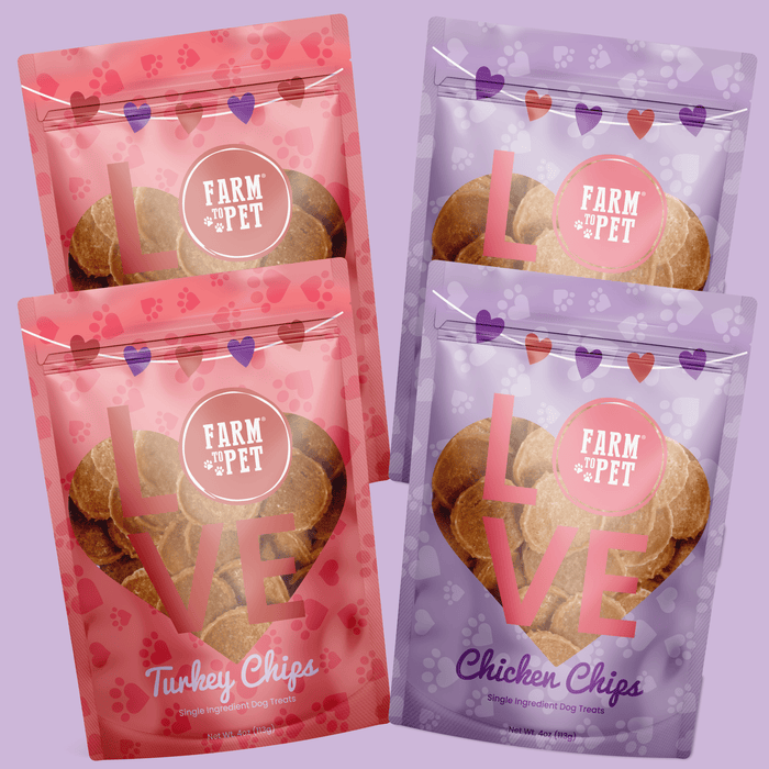 Farm to Pet Poultry Chip Puppy Love Dog Treat Duo