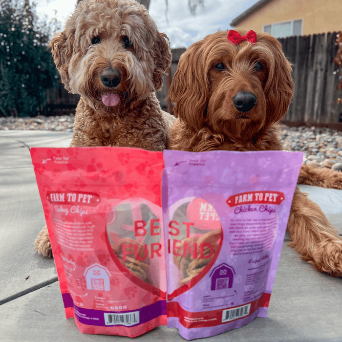 Farm to Pet Poultry Chip Puppy Love Dog Treat Duo