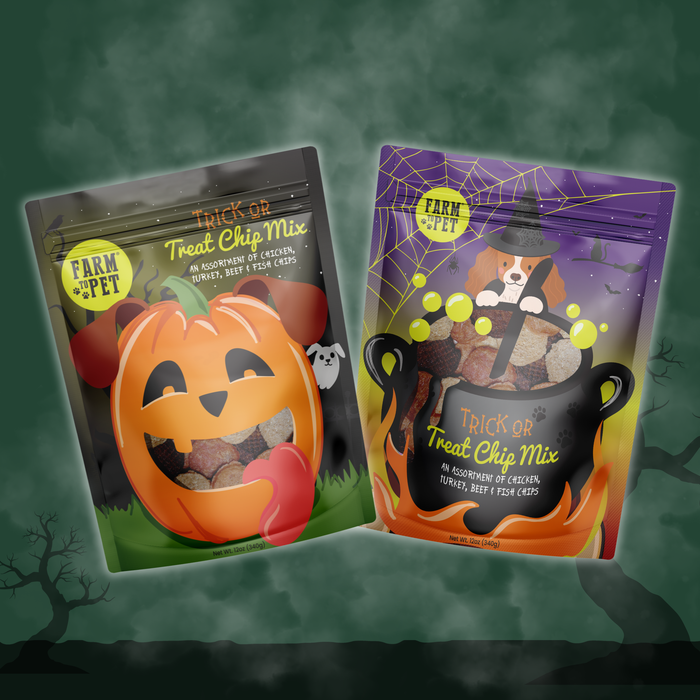 Farm To Pet Trick or Treat Chip Mix Halloween Dog Treats