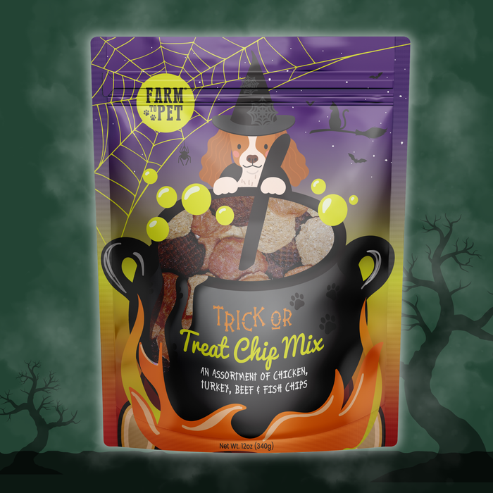 Farm To Pet Trick or Treat Chip Mix Halloween Dog Treats