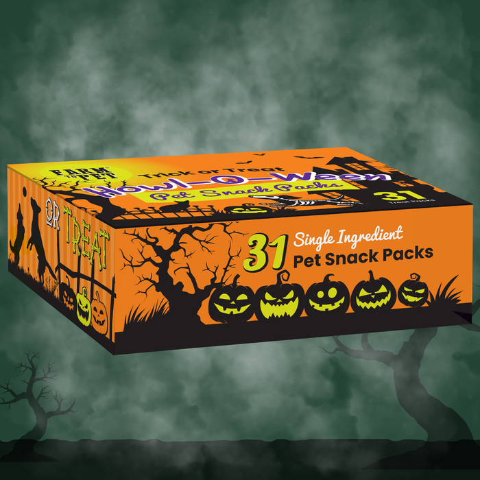 Farm To Pet Halloween 31 Snack Pack Dog Treat Box