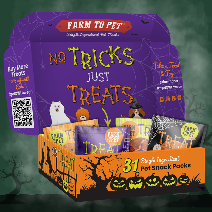 Farm To Pet Halloween 31 Snack Pack Dog Treat Box