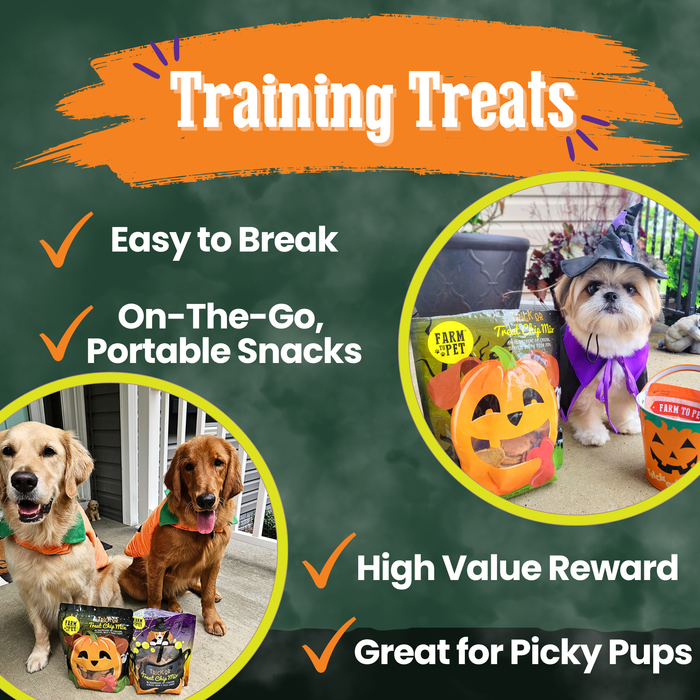 Farm To Pet Trick or Treat Chip Mix Halloween Dog Treats