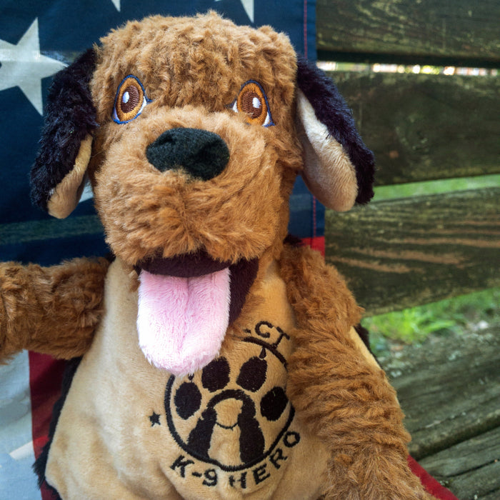 HuggleHounds HuggleCause™, Project K-9 Hero, Flash Knottie® Plush Dog Toy, Large