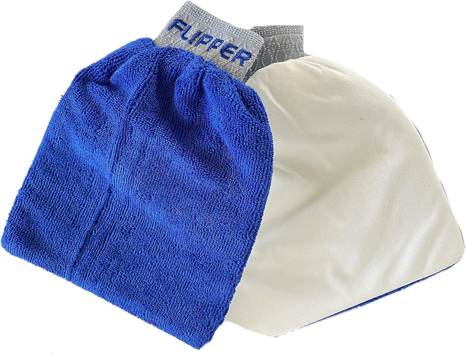 Flipper 2-in-1 Microfiber Aquarium Cleaning Mitt 2 Pack