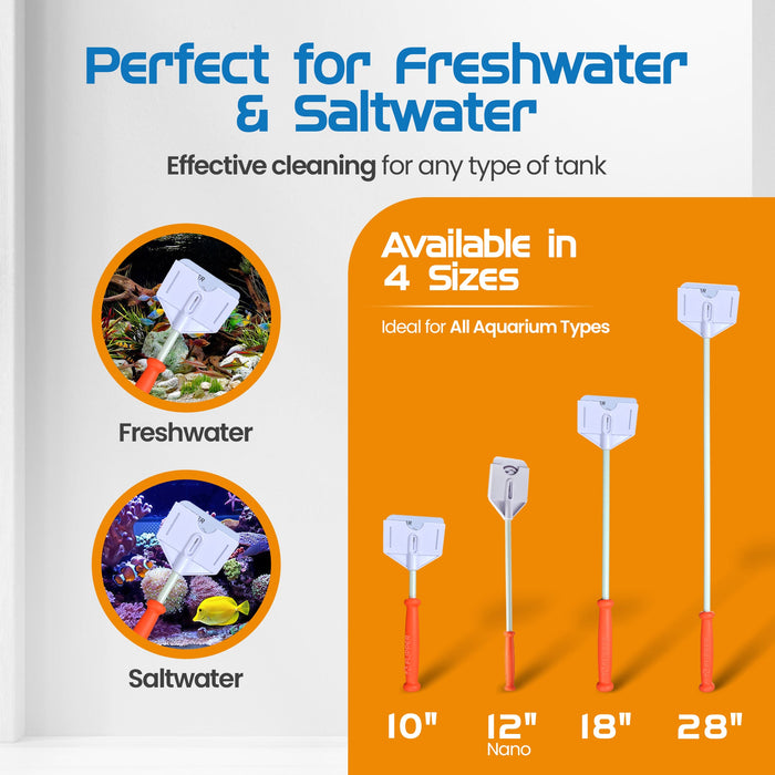 Flipper Platinum NANO Aquarium Algae Scraper 12"