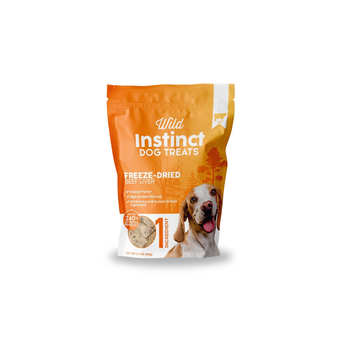 Wild instinct Pet Freeze-Dried Beef Liver for Dogs 2.1 oz