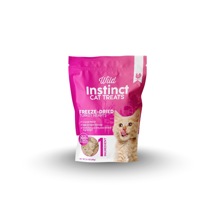 Wild Instinct Pet Freeze-Dried Turkey Hearts for Cats