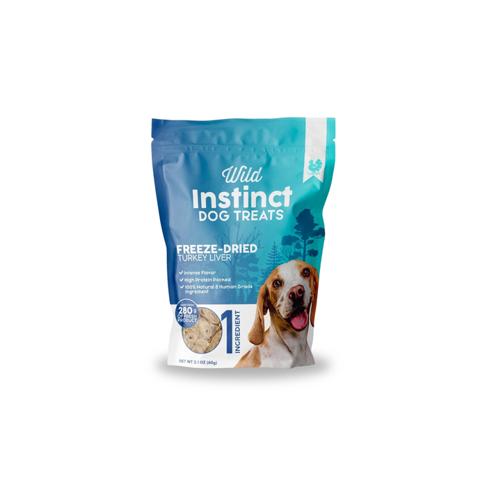 Wild instinct Pet Freeze-Dried Turkey Liver Dog Treats 2.1 oz