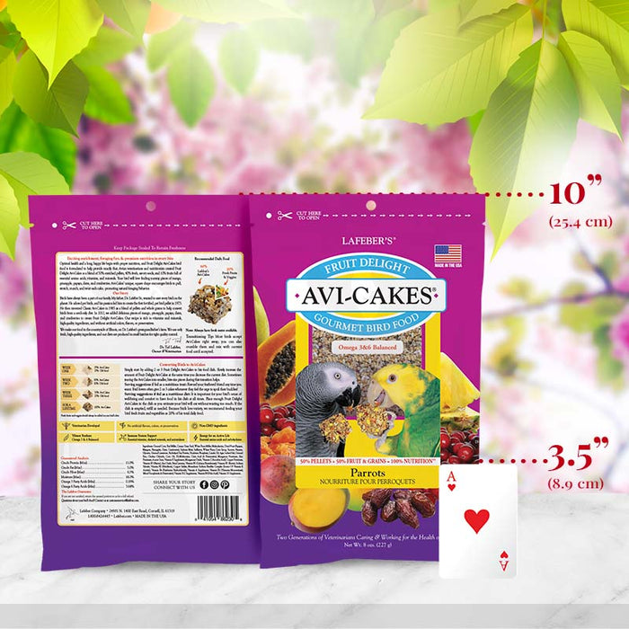 Lafeber Company Fruit Delight Avi-Cakes Parrot Treat 8oz