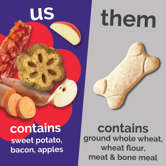 Fruitables Skinny Minis Soft Dog Treats Apple Bacon 5oz
