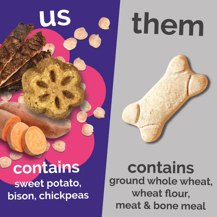Fruitables Skinny Minis Soft Dog Treats Grilled Bison 5oz
