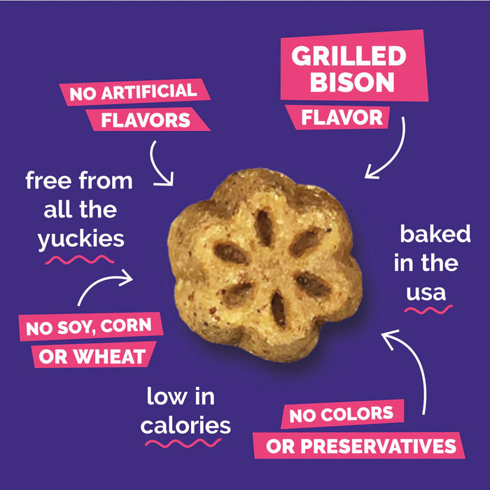 Fruitables Skinny Minis Soft Dog Treats Grilled Bison 5oz