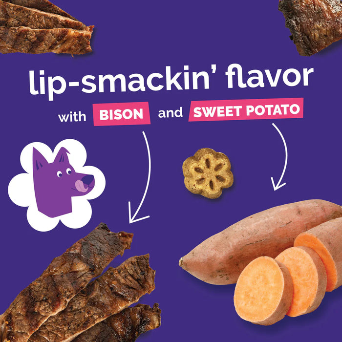 Fruitables Skinny Minis Soft Dog Treats Grilled Bison 5oz