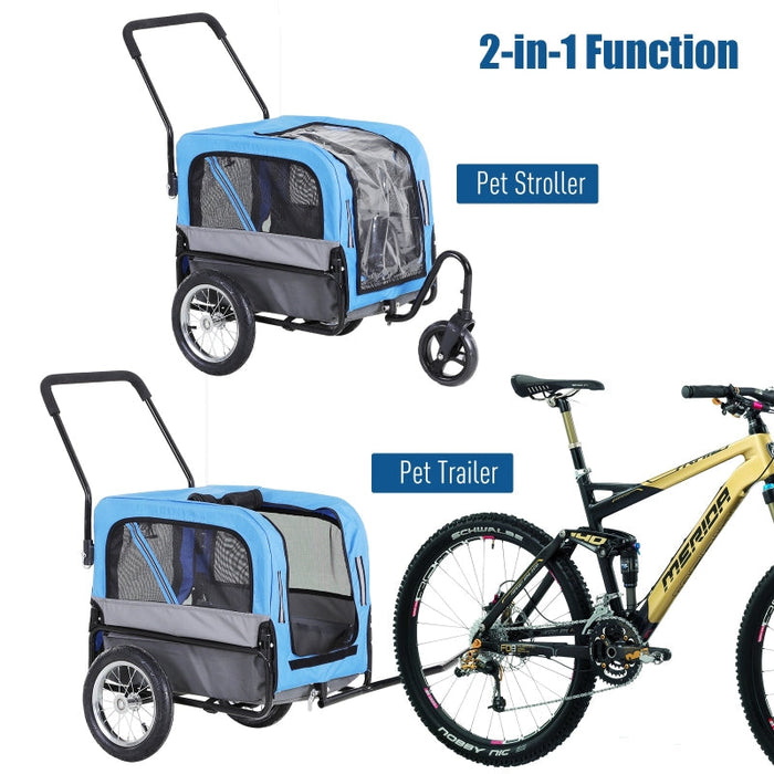 Furr Baby Gifts 3 Wheel Pet 2-in-1 Jogging Stroller Bike Trailer