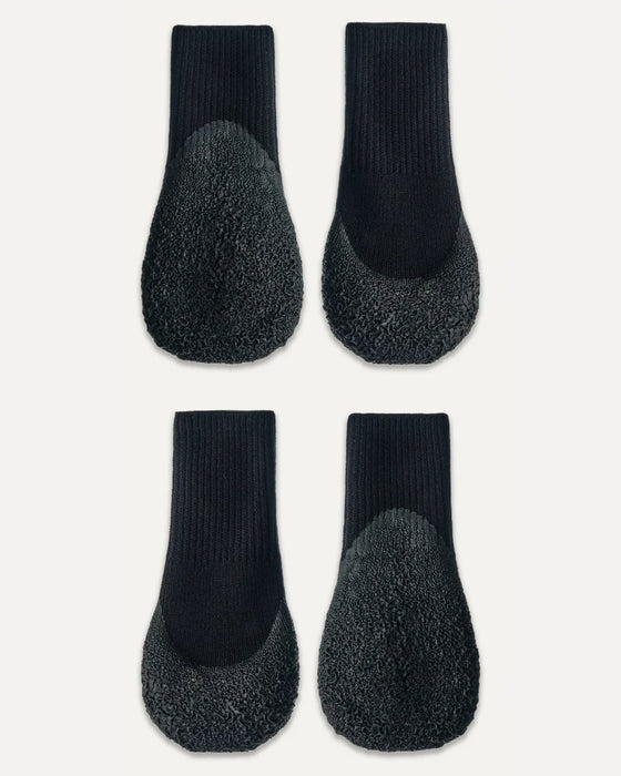 Goo-Eez Lites All Season Terrain Dog Booties, Black, Medium 4-pack