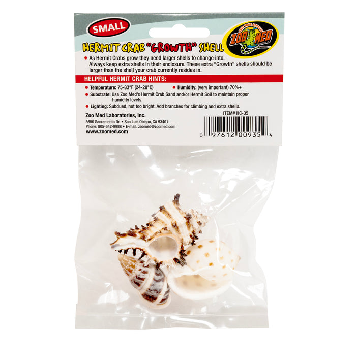Zoo Med Hermit Crab Growth Shell Assorted SM 3pk