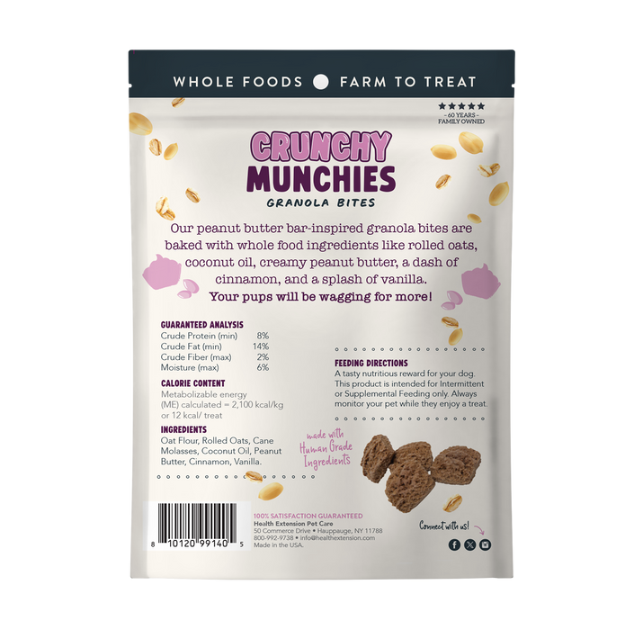 Health Extension Crunchy Munchies Granola Bites-Peanutty Squares - 1 - Image 9