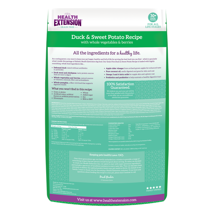 Health Extension Grain Free Duck & Sweet Potato Recipe - 1 - Image 11