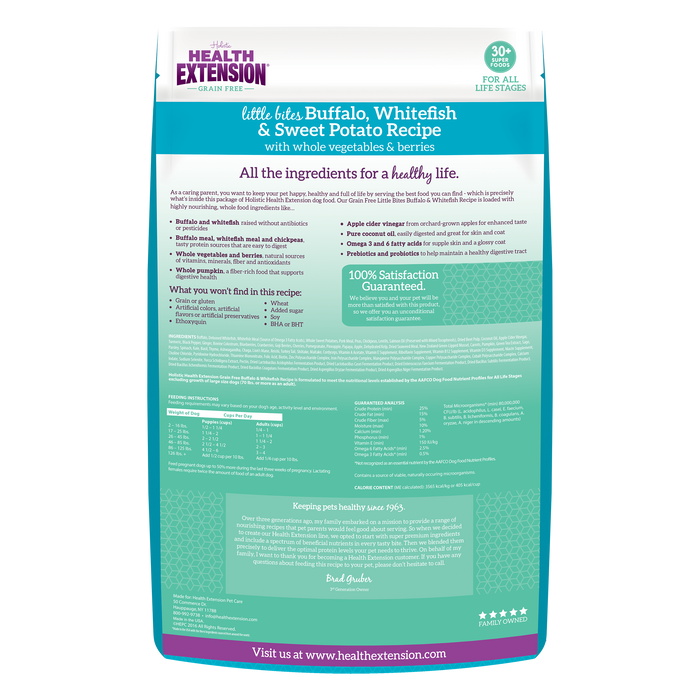 Health Extension Grain Free Buffalo, Whitefish & Sweet Potato Little Bites Recipe - 1 - Image 11
