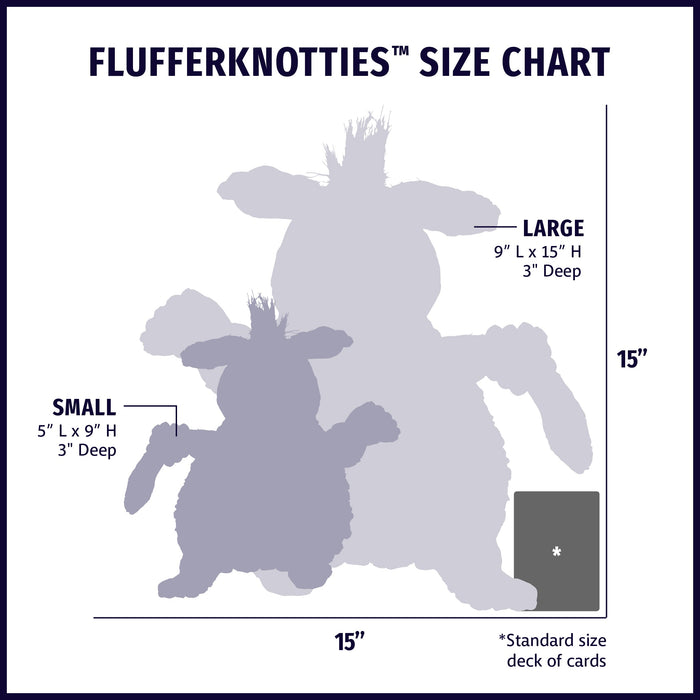 HuggleHounds Louise Lamb HuggleFleece® FlufferKnottie™ Plush Dog Toy