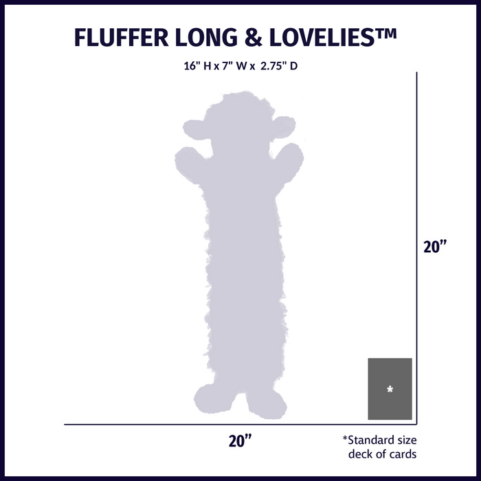 HuggleHounds Penelope Pig Fluffer Long & Lovelie™ Durable Plush Dog Toy