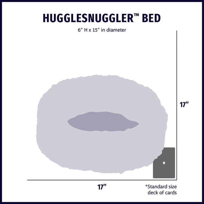 HuggleHounds HuggleFleece® HuggleSnuggler™ Cat & Dog Beds, Extra Small