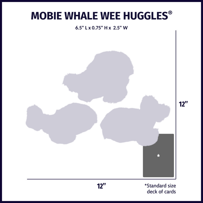 HuggleHounds Mobie Whale Wee Huggles® Plush Dog Toys, (Pack of 3)