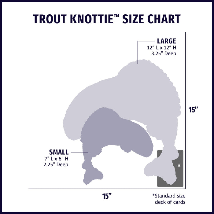 HuggleHounds Rauccous Rainbow Trout Knottie® Plush Dog Toy