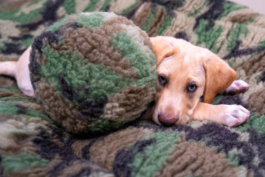 HuggleHounds HuggleCause™, Warrior Canine Connection, Camouflage HuggleFleece® Plush Ball Dog Toy