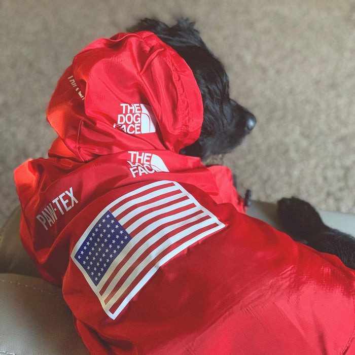 Furr Baby Gifts Dog Face Windproof Waterproof Reflective Pet Cat Dog Jacket