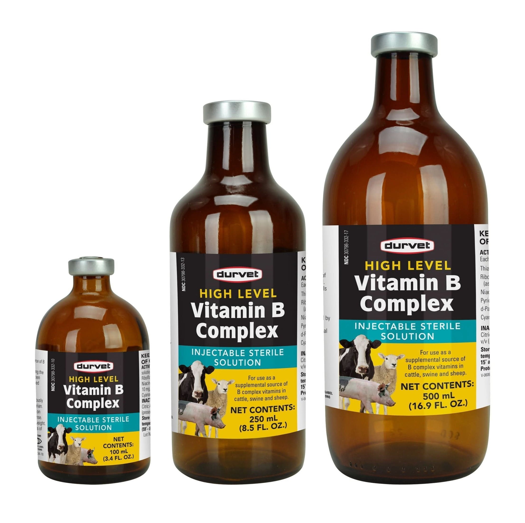 Durvet High Level Vitamin B Complex Injectable Farming Livestock Care ...