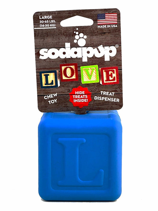 SodaPup Love Cube eDispenser Durable Rubber Chew Toy & Treat Dispenser